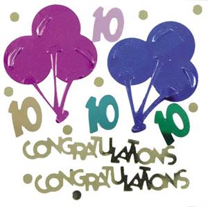 300x299 10th Birthday Decorationsnumber 10 Balloons 10 Confetti