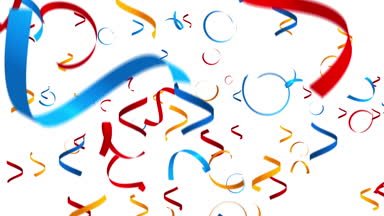 384x216 Falling Of Streamers And Confetti