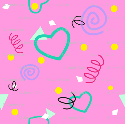 400x398 80s Or 90s Confetti Print Without Shadow Fabric