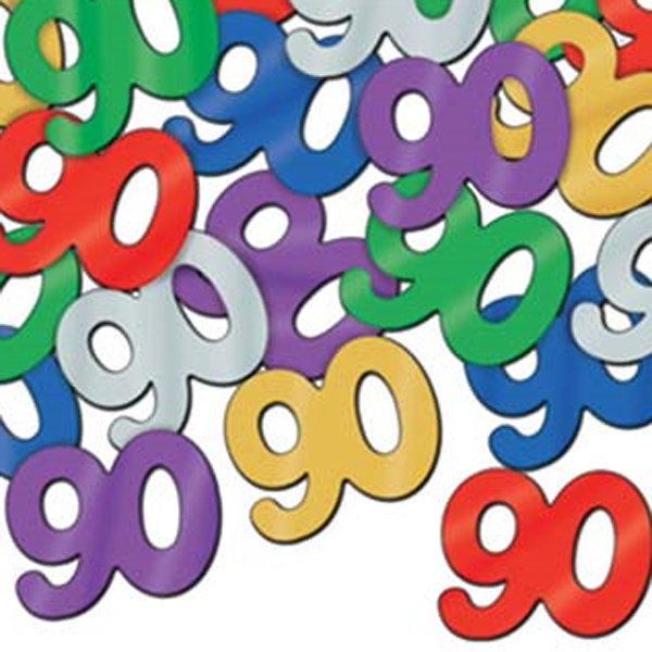 600x600 90th Birthday Confetti (1 Package)