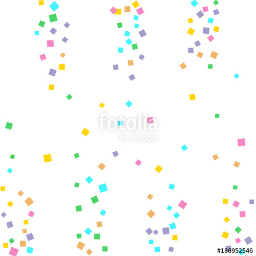 500x500 Colored Confetti On White. Stock Image And Royalty Free Vector