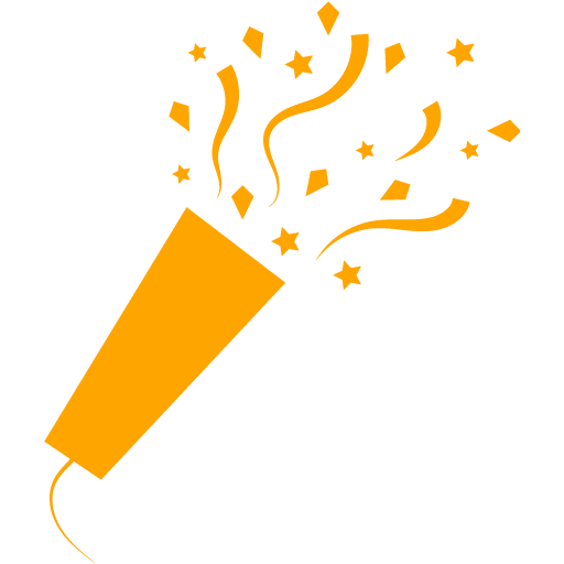 512x512 Confetti Clipart Orange