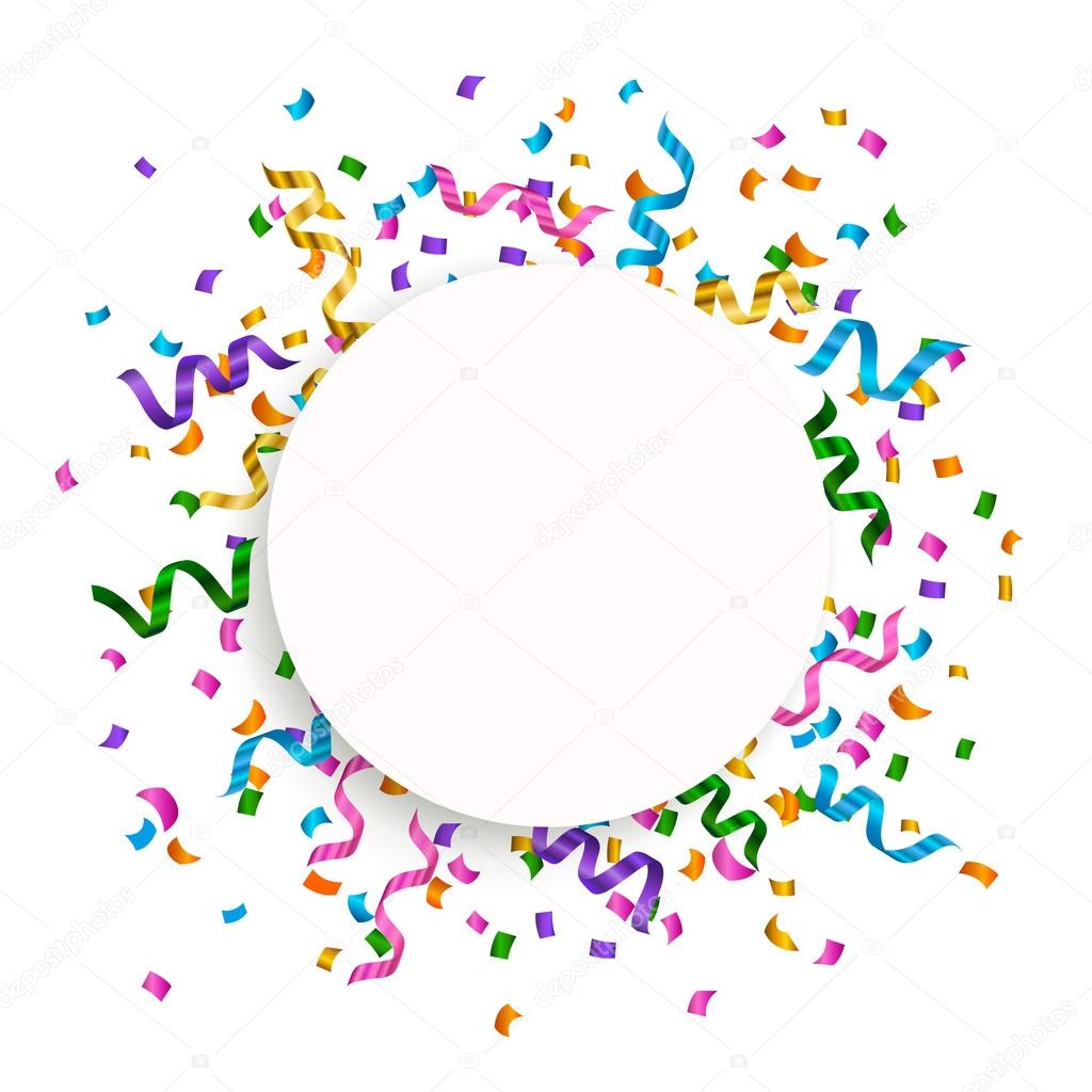 1024x1024 Vector Party Background With Confetti Stock Vector