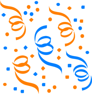 294x300 Confetti Clipart Orange