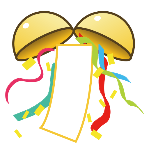 512x512 Confetti Ball Emoji For Facebook, Email Amp Sms Id  12860 Emoji