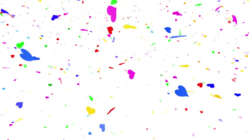 852x480 Confetti Shapes Falling Towards Camera Slow Motion Dof Loop