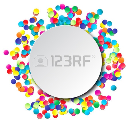 450x423 Colorful Celebration Background With Confetti. Vector Illustration