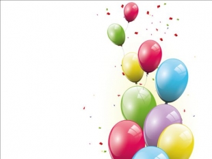 310x233 Colorful Confetti Vector Background For Birthday Celebration