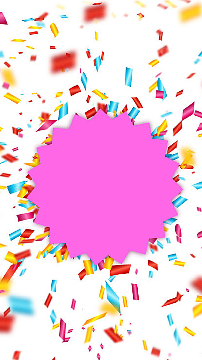 650x1155 H5 Confetti Vector Background, Colorido, Fragmentos,