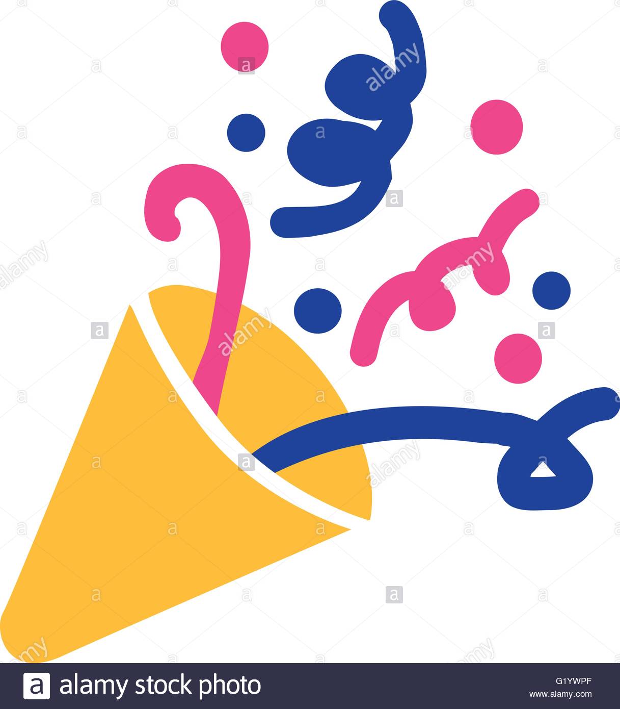 1217x1390 Party Horn Symbol Confetti Stock Vector Art Amp Illustration, Vector