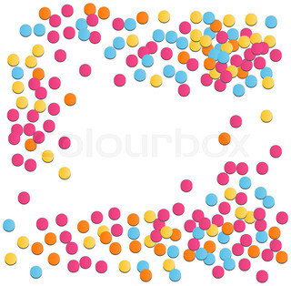 320x314 Vector Illustration Of Colorful Confetti On White Background