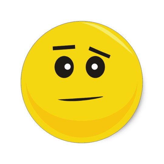 540x540 Smiley Face Sticker (Confused)