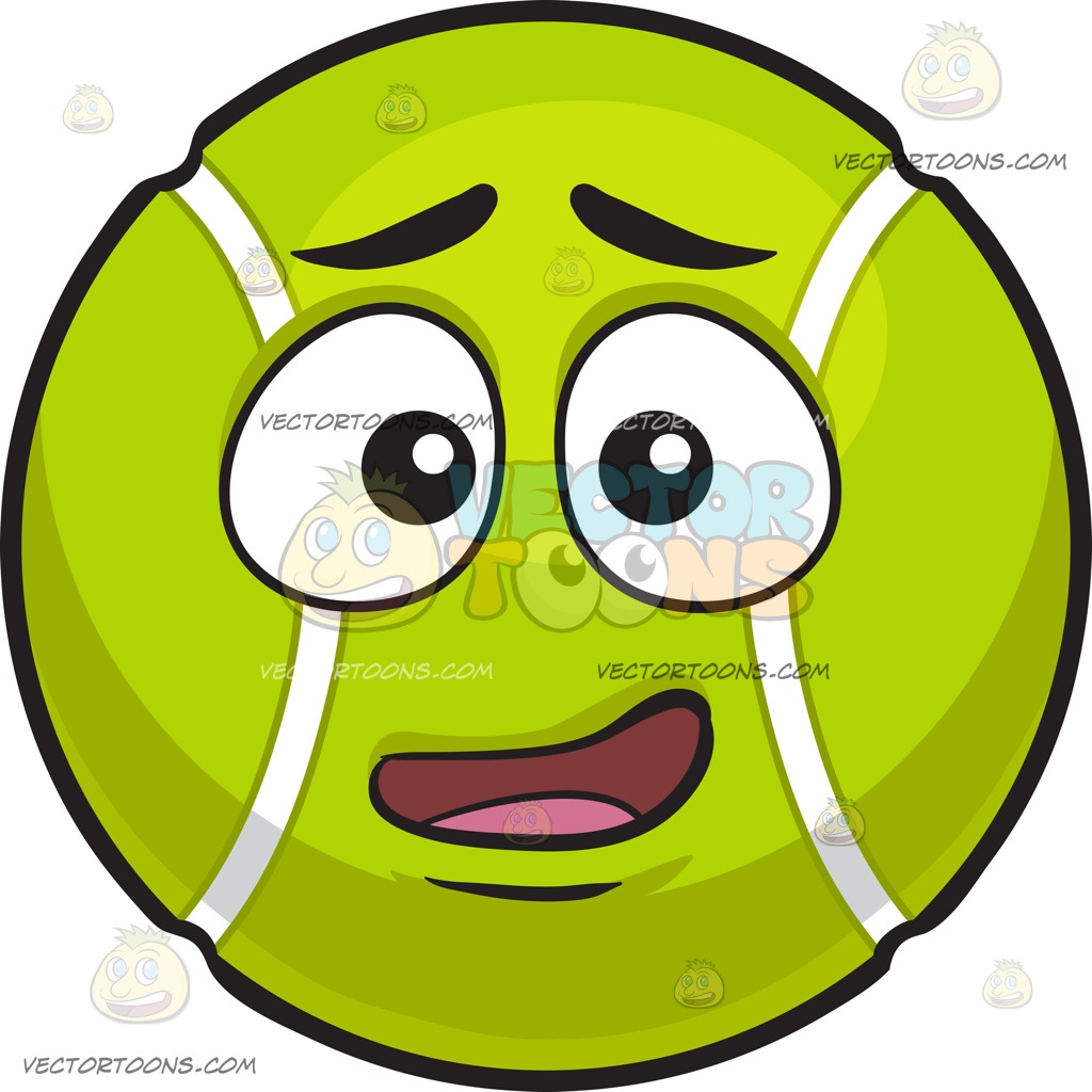 1024x1024 A Confused Tennis Ball Cartoon Clipart