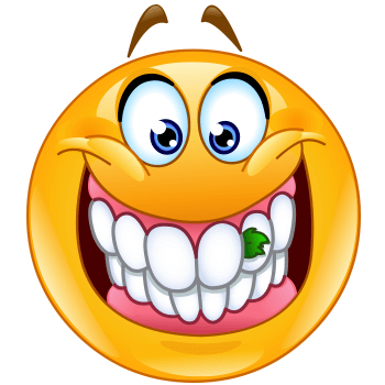 350x350 Food On Teeth Smiley, Teeth And Smileys