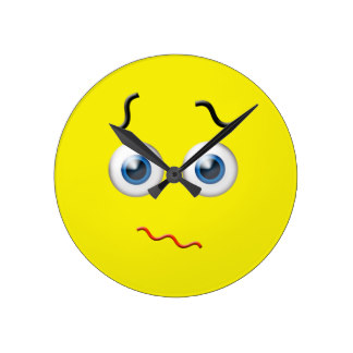324x324 Yellow Smiley Face Wall Clocks