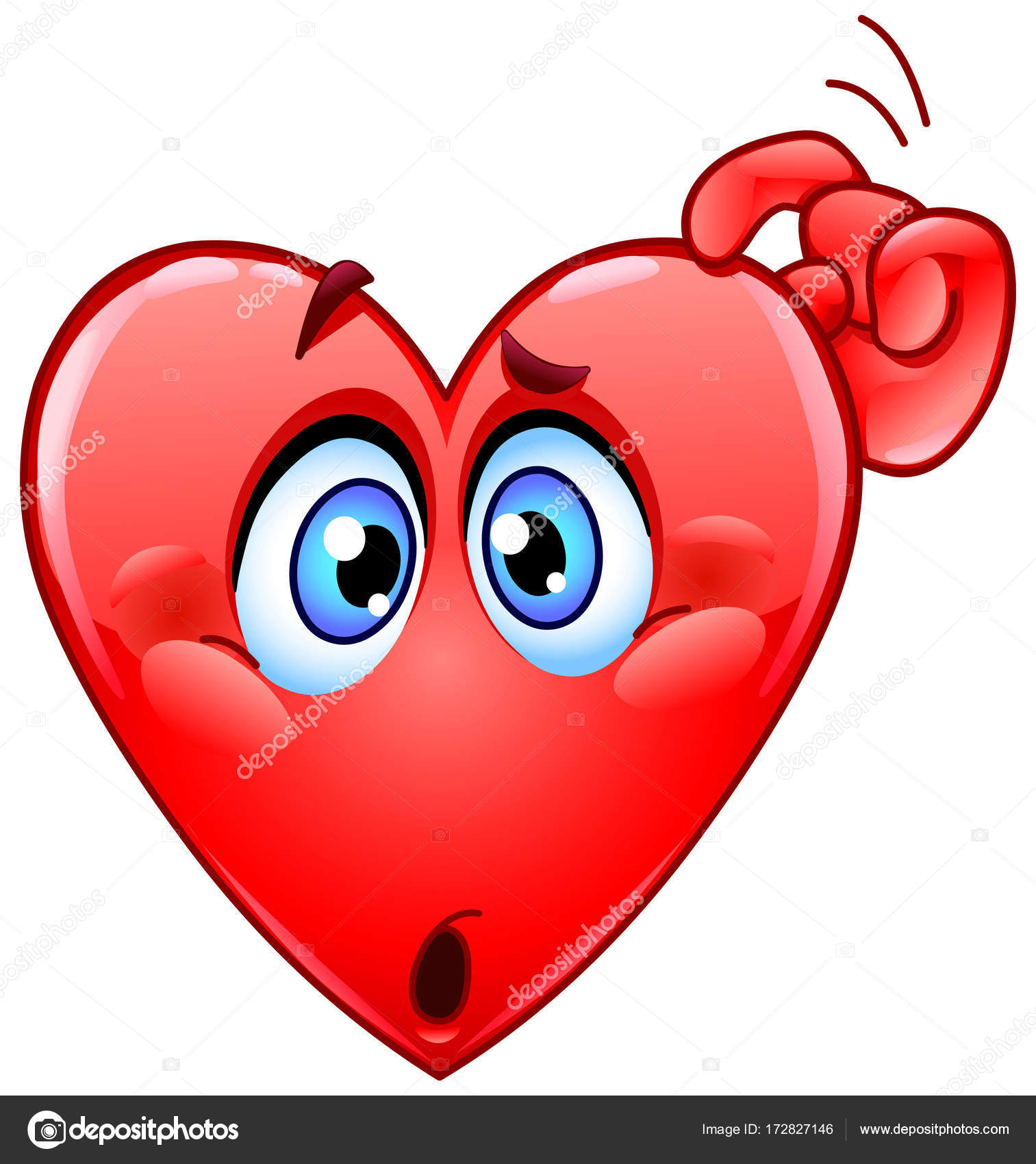 1513x1700 Confused Heart Emoticon Stock Vector Yayayoyo