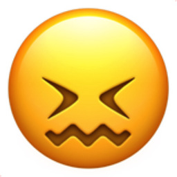 256x256 Confounded Face Emoji U 1f616