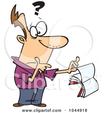 450x470 Royalty Free (Rf) Clip Art Illustration Of A Cartoon Confused Man