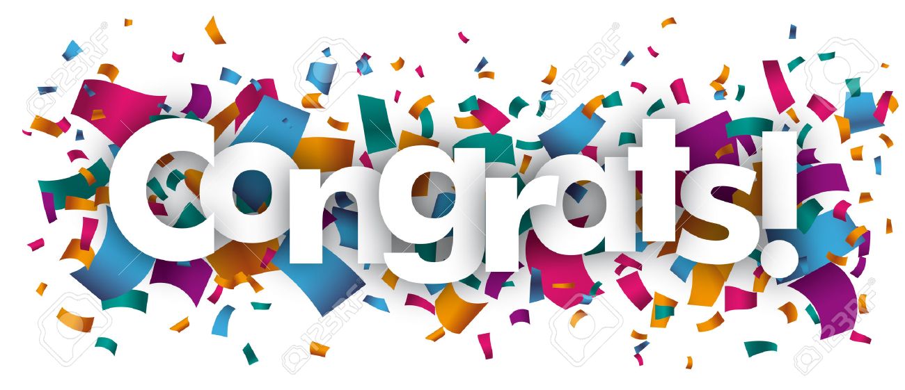 1300x561 Confetti With Text Congrats. Vector File. Royalty Free Cliparts