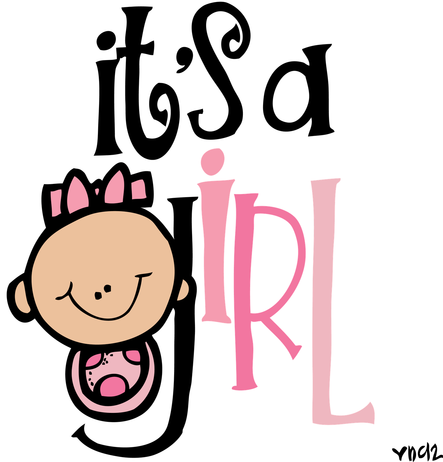 1534x1600 Free Its A Girl Clipart