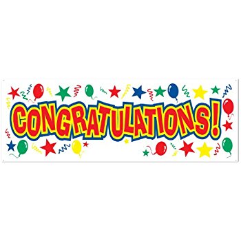 350x350 Congratulations Gold Foil Party Banner