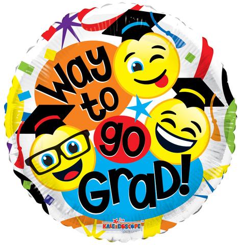 468x480 Congrats Grad Smiley Faces Happy Graduation Balloon Bouquet