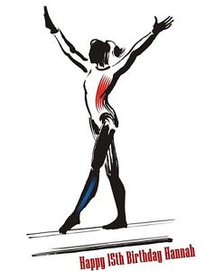 227x300 Gymnastics Birthday A5 Card Personalised Exam Congratulations Gym