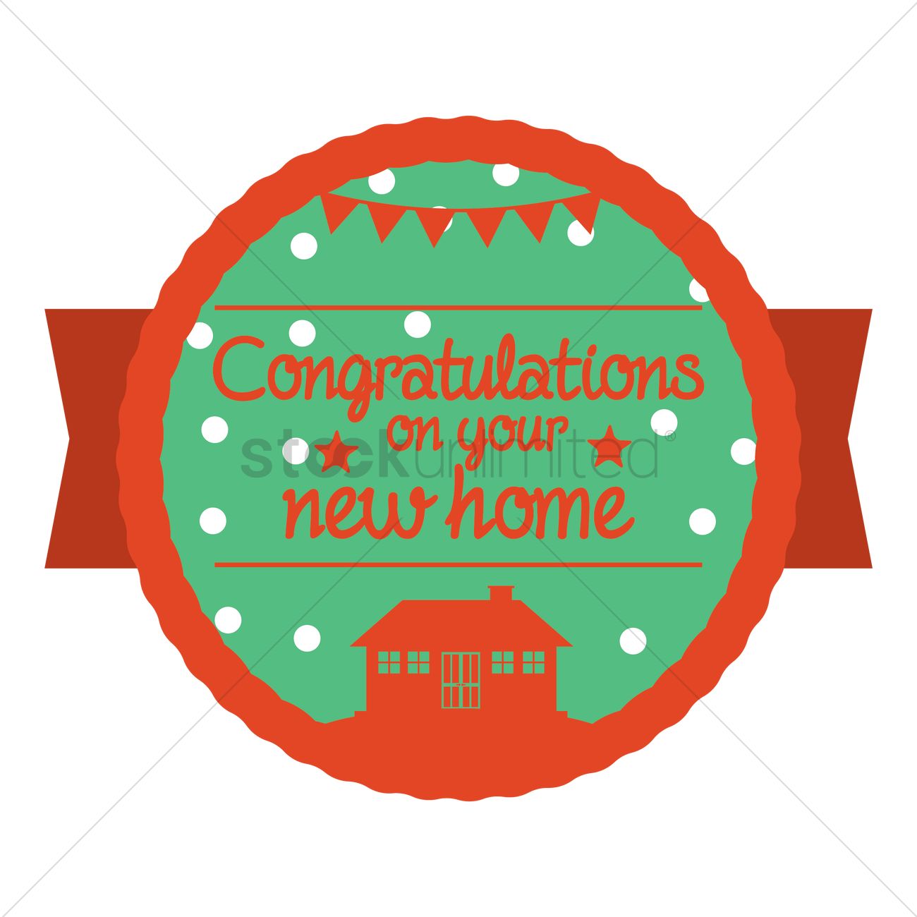 1300x1300 Congratulations On Your New Home Vector Image