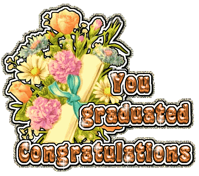 400x354 You Graduated Congrats Shiny Flower Graphic