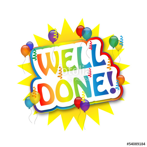 500x500 Well Done! Card (Congratulations Good Job Achievement Message
