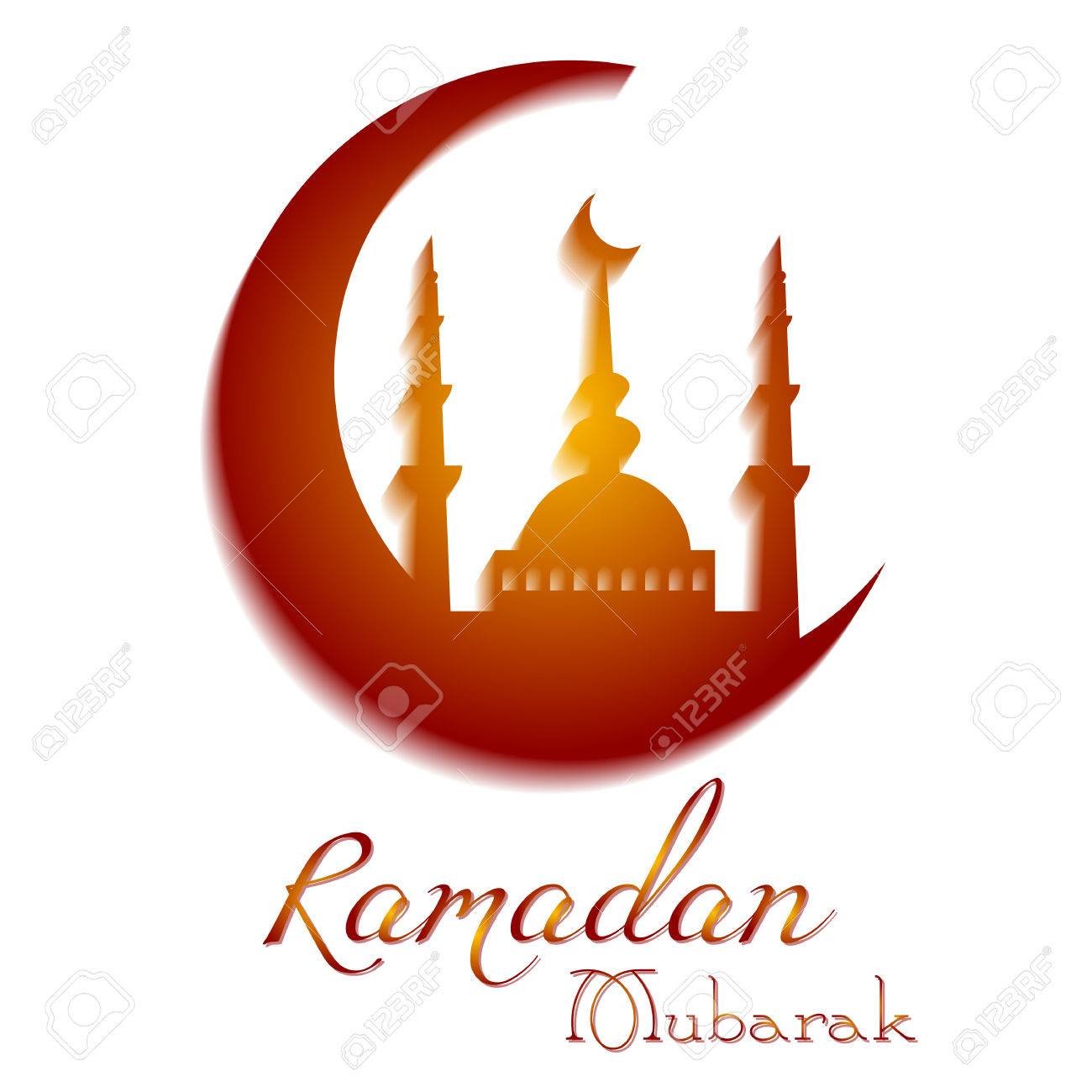 1300x1300 Card With Moon For Congratulations With Beginning Of Fasting