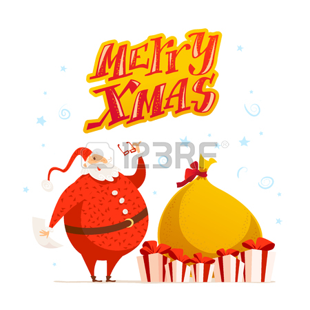 450x450 Vector Merry Christmas, Happy New Year Congratulation Design