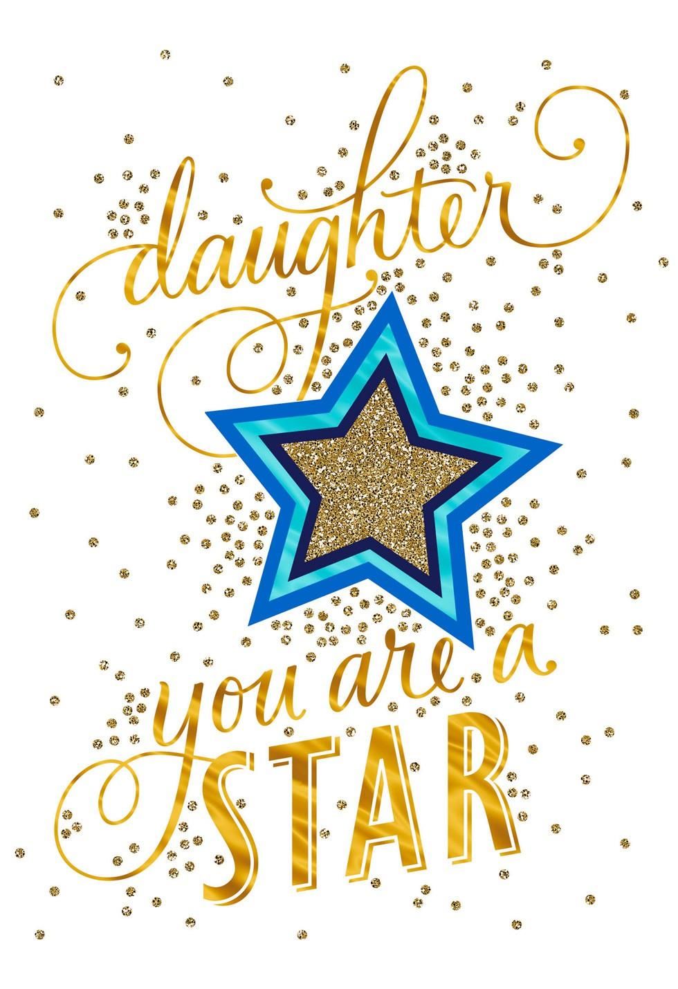 980x1430 Superstar Daughter Congratulations Card
