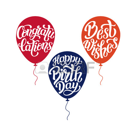 450x450 Happy Birthday, Congratulations, Best Wishes. Hand Lettering