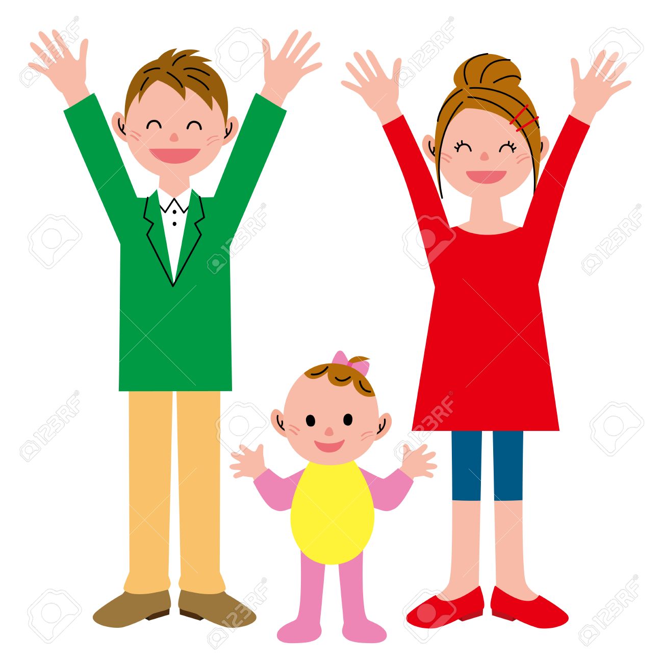 1300x1300 Congratulations! Family 3 People Stock Photo, Picture And Royalty