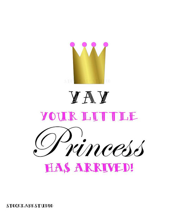 570x684 Printable Congratulations New Baby Girl Sign Little Princess
