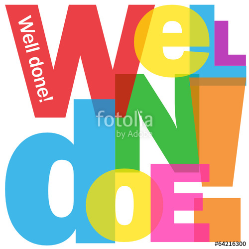 500x500 Well Done! Letter Collage (Card Congratulations Achievement