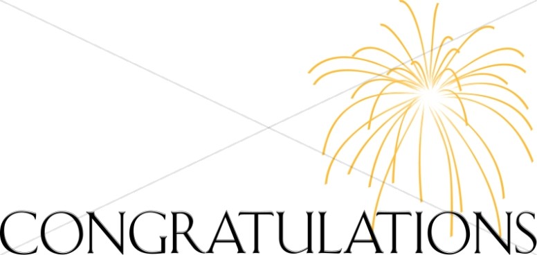 776x368 Congratulations Lettering With Gold Firework Congratulations