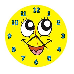 300x300 Cute Smiley Face Wall Clock Silent Quartz Home Time Fun Boy Girl
