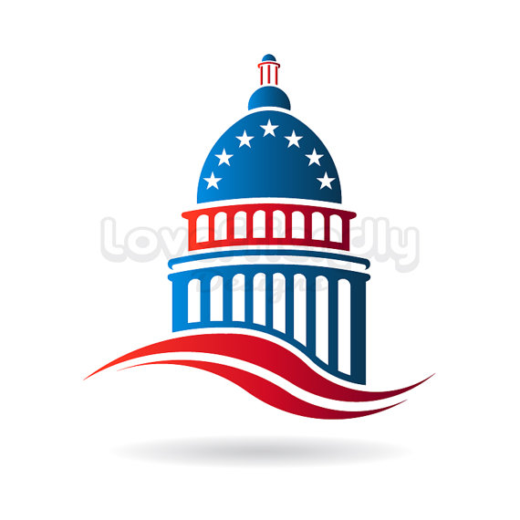 570x570 Capitol Building Patriotic Logo Clip Art. America Center