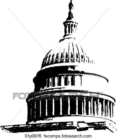 396x470 Clip Art Of Capitol Dome 01p0076