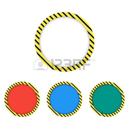 450x450 Border Yellow And Black Color. Construction Warning Border. Vect