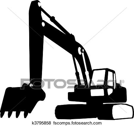 450x424 Clip Art Of Construction Vehicles (Vector) K3795858
