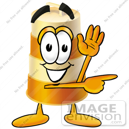 450x450 Clip Art Graphic Of A Construction Road Safety Barrel Cartoon