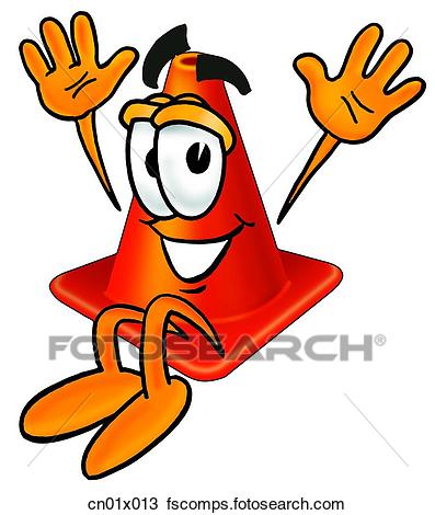 397x470 Drawing Of Construction Safety Cone Jumping Cn01x013