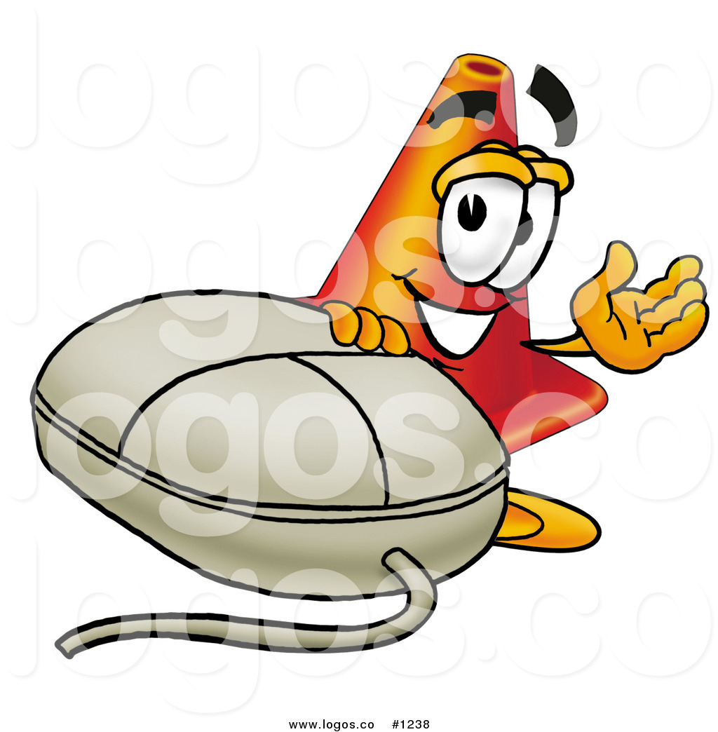 1024x1044 Royalty Free Vector Logo Of A Cartoon Traffic Cone Mascot Using