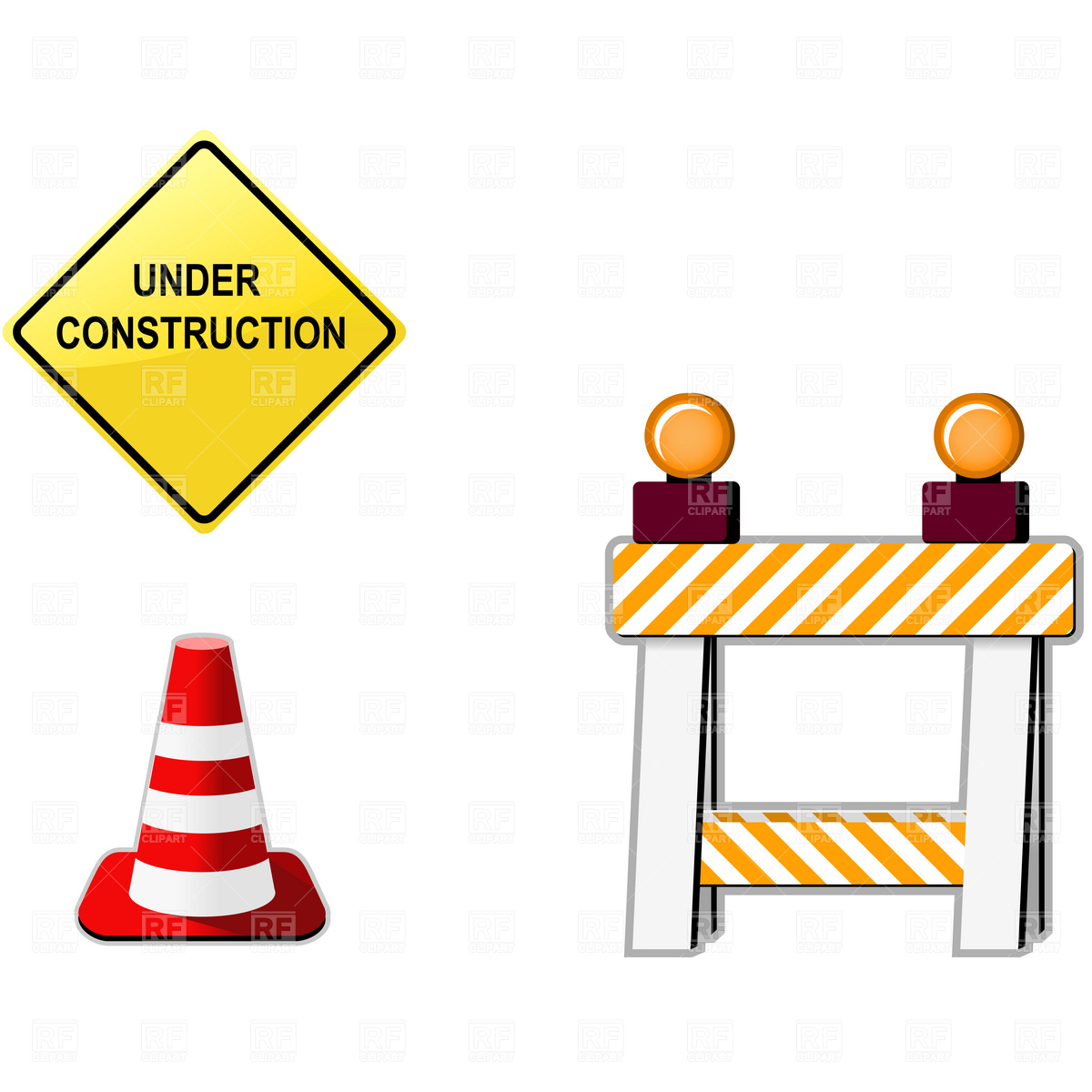 1200x1200 Under Construction Symbols Royalty Free Vector Clip Art Image