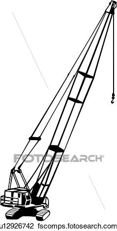 239x470 Clipart Of , Construction, Crane, Heavy Equipment, Trade