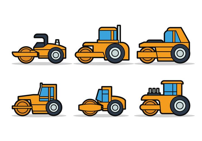 700x490 Steamroller Vector Set
