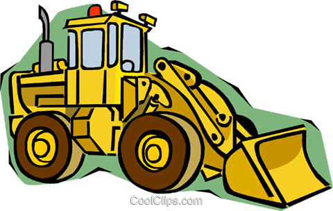 480x304 Front End Loader Royalty Free Vector Clip Art Illustration